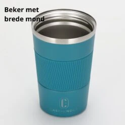 Castagnola Design RVS Koffiebeker To Go - Blauw - 380ml - Thermosbeker - Theebeker -Keuken Accessoires Verkoop 1200x1200 717