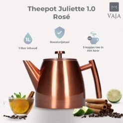 Vaja® Theepot Juliette Rosé Dubbelwandig -Keuken Accessoires Verkoop 1200x1200 722