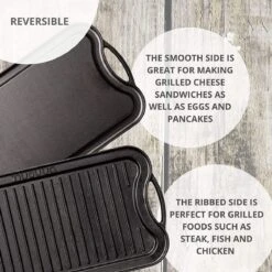 Nuovva Dubbelzijdig Gietijzeren Grillplaat - 50cm X 26cm -Keuken Accessoires Verkoop 1200x1200 78