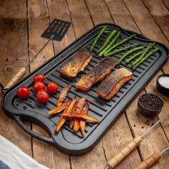 Nuovva Dubbelzijdig Gietijzeren Grillplaat - 50cm X 26cm -Keuken Accessoires Verkoop 1200x1200 79