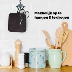 Roegaarden Pannenlappen - Pannenlap - 2 Stuks - Met Insteekvakken - Zwart 10 Roegaarden Pannenlappen - Pannenlap - 2 Stuks - Met Insteekvakken - Zwart -Keuken Accessoires Verkoop 1200x1200 808