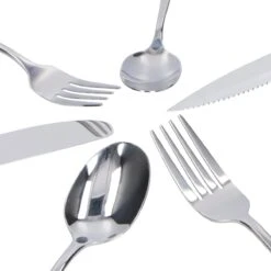 Deleca 8 Persoons Bestekset (48-delig) - Lepels, Messen, Vorken & Steakmessen - Vaatwasserbestendig - Zilver / RVS -Keuken Accessoires Verkoop 1200x1200 862
