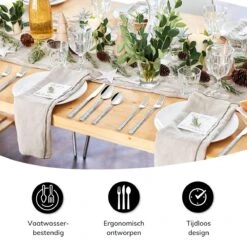 Deleca 6 Persoons Bestekset Deluxe (30-delig) - Vorken, Lepels En Messen - Vaatwasserbestendig - Gehamerd - Zilver / RVS -Keuken Accessoires Verkoop 1200x1200 886