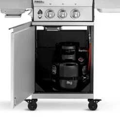 Burnhard Gas BBQ FRED JR. Deluxe - 2 Branders - Incl. Keramische Infraroodbrander & Afdekhoes - Deluxe -Keuken Accessoires Verkoop 1200x1200 988