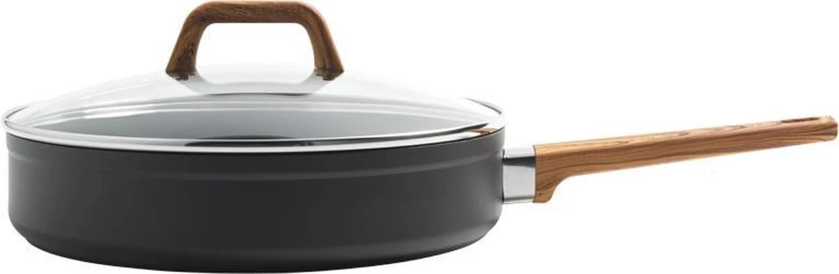 Gero Mark Hapjespan Met Deksel Ø 28 Cm - Aluminium - Inductie - PFAS-vrij 4 Gero Mark Hapjespan Met Deksel Ø 28 Cm - Aluminium - Inductie - PFAS-vrij - Afbeelding 2