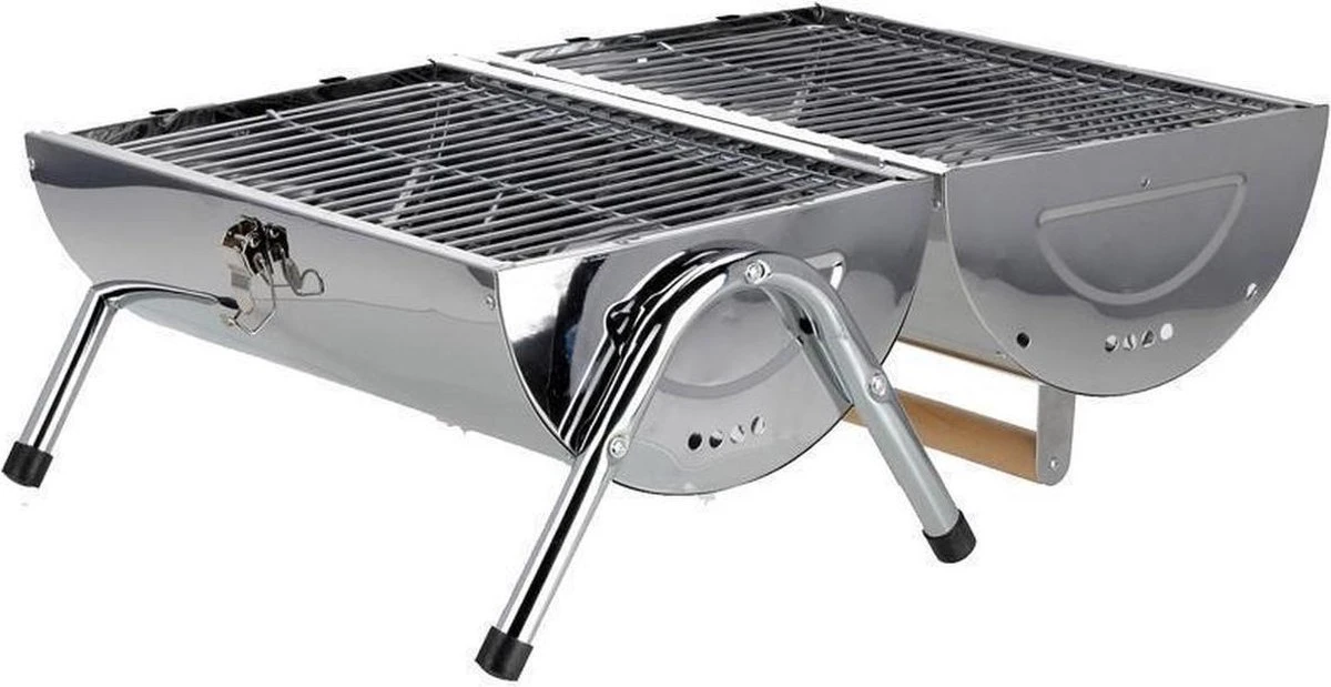 BBQ Collection Houtskoolbarbecue - Cilinder - Chroom 12 BBQ Collection Houtskoolbarbecue - Cilinder - Chroom - Afbeelding 10