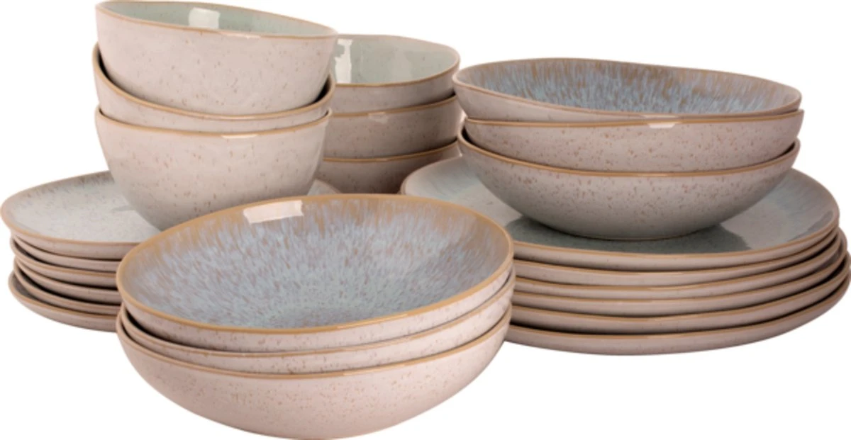 Palmer Serviesset Light Blue Sea Stoneware 6-persoons 24-delig Blauw 17 Palmer Serviesset Light Blue Sea Stoneware 6-persoons 24-delig Blauw - Afbeelding 15