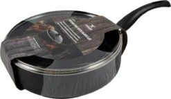 Cast Iron - Hapjespan - Ø28cm - Keramische Anti-aanbak Laag - Met Deksel - PFOA Vrij - Krasvast - Zwart -Keuken Accessoires Verkoop 1200x695 2