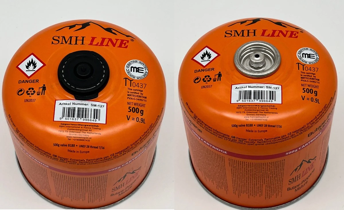 SMH LINE® Gascartridge - 12x 500g - Gascartouche - Easy Clic Cartouche 5 SMH LINE® Gascartridge - 12x 500g - Gascartouche - Easy Clic Cartouche - Afbeelding 3