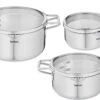 Tefal Nordica Pannenset 3 Delig - Steelpan Ø 16 Cm & Kookpan Ø 20 + Ø 24 Cm