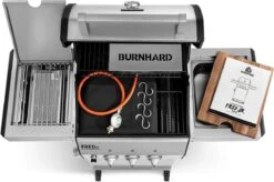 Burnhard Gas BBQ FRED JR. Deluxe - 2 Branders - Incl. Keramische Infraroodbrander & Afdekhoes - Deluxe -Keuken Accessoires Verkoop 1200x797 3