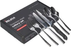 Deleca 8 Persoons Bestekset (48-delig) - Lepels, Messen, Vorken & Steakmessen - Vaatwasserbestendig - Zilver / RVS -Keuken Accessoires Verkoop 1200x799 71