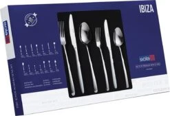 Sola Bestekset Ibiza - Economy - 9 Persoons - 90 Delig - Zilver Chroomstaal 18/0 - RVS -Keuken Accessoires Verkoop 1200x820 1