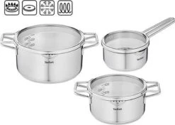 Tefal Nordica Pannenset 3 Delig - Steelpan Ø 16 Cm & Kookpan Ø 20 + Ø 24 Cm -Keuken Accessoires Verkoop 1200x853 3