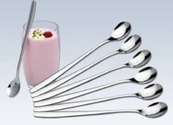 Merkloos Latte Macchiato Lepels – RVS Lange Yoghurt, Dessert Of Koffie Lepeltjes – Set Van 6 Stuks -Keuken Accessoires Verkoop 1200x868