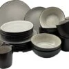 Serviesset 6 Personen - Evia Glacé - Lichgrijs / Zwart - 24-delig -Keuken Accessoires Verkoop 1200x880 2