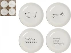 Gusta - Gebaksbordjes - ø 15 Cm - Set 4 Stuks - Porselein - Wit -Keuken Accessoires Verkoop 1200x906 11