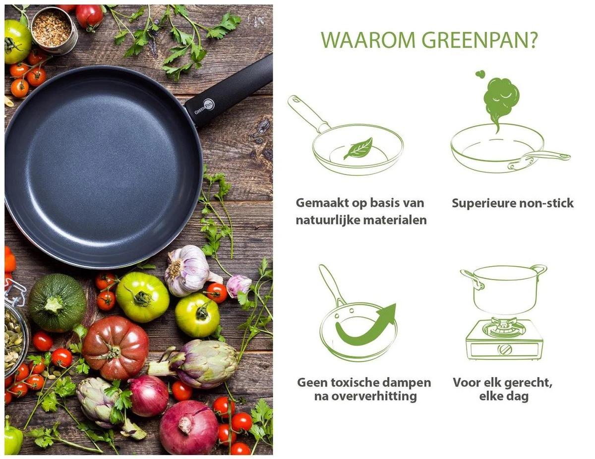 GreenPan Cambridge Koekenpan 26cm - Zwart - Inductie - PFAS-vrij 13 GreenPan Cambridge Koekenpan 26cm - Zwart - Inductie - PFAS-vrij - Afbeelding 11