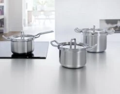 BK Q-linair Master Glas Pannenset - 5-delig - Glazen Deksel - Veilig Afgietsysteem - Inductie -Keuken Accessoires Verkoop 1200x934