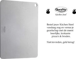 Pizzasteen Van Staal – Pizza Steen - Pizza En Brood Bakken - 40 X 30 X 0,6 Cm - Cadeau Voor Man - Kitchen Steel By Qwality -Keuken Accessoires Verkoop 1200x944 4
