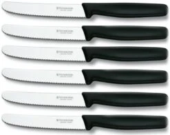 Victorinox Tafelmessen - 6-Delig - Zwart - Recht Heft -Keuken Accessoires Verkoop 1200x953 2