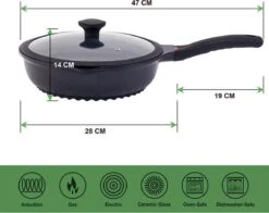 Wokpan - Multifunctionele 3 In 1 Pan Met Deksel + Wok + Hapjespan 28 Cm -Keuken Accessoires Verkoop 1200x953