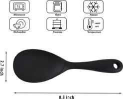 Doodadeals® Siliconen Rijstlepel - Rijst Opscheplepel - Rijstlepel Kunststof - Zwart - 1 Stuk 11 Doodadeals® Siliconen Rijstlepel - Rijst Opscheplepel - Rijstlepel Kunststof - Zwart - 1 Stuk -Keuken Accessoires Verkoop 1200x960 4