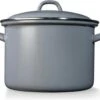 Lite-Body - Magnus Soeppan / Stamppotpan Met Deksel - Ø 24 Cm/ 8l - Emaille - Grijs -Keuken Accessoires Verkoop 1200x987 1
