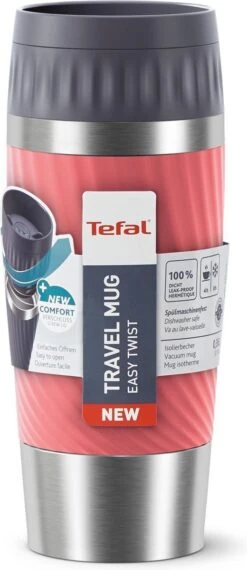 Tefal Travel Mug Easy Twist Thermobeker - Koraalrood - 0,36 Liter 21 Tefal Travel Mug Easy Twist Thermobeker - Koraalrood - 0,36 Liter -Keuken Accessoires Verkoop 520x1200