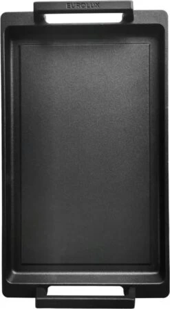 Eurolux Teppanyaki Plaat Met Grepen - 41 X 24 X 2.5 Cm - Zwart - Aluminium - Geschikt Voor Alle Warmtebronnen -Keuken Accessoires Verkoop 658x1200