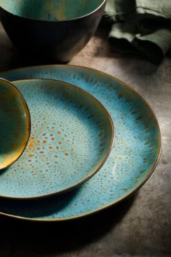 Palmer Serviesset Lotus Stoneware 6-persoons 24-delig Zwart Turquoise -Keuken Accessoires Verkoop 800x1200 20
