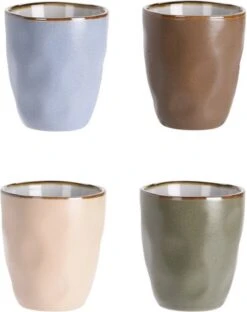 Excellent Houseware Set Van 4x Stuks Luxe Gekleurde Stoneware Bekers/koffiekopjes 280 Ml - Kopjes/koffiebekers 8 Excellent Houseware Set Van 4x Stuks Luxe Gekleurde Stoneware Bekers/koffiekopjes 280 Ml - Kopjes/koffiebekers -Keuken Accessoires Verkoop 949x1200